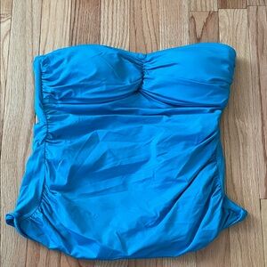 2bamboo Tankini Top Womens Large Blue Strapless Coastal Vacation Travel